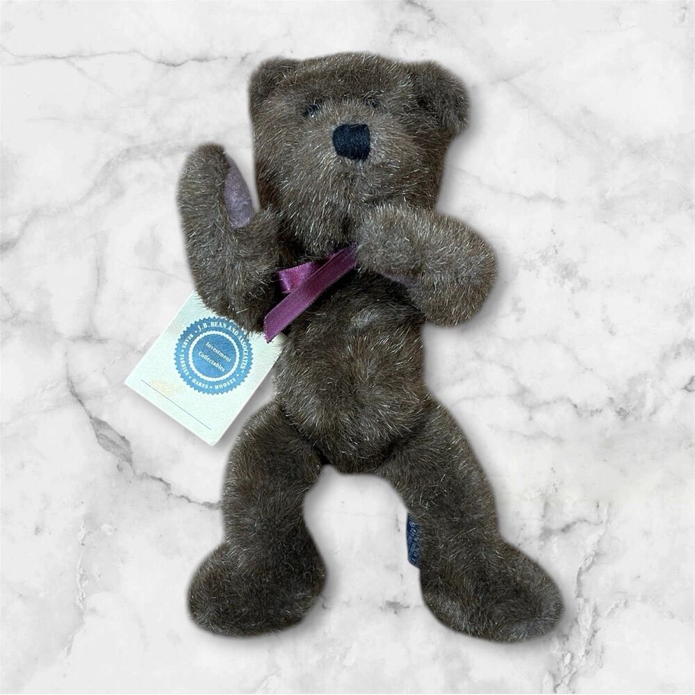 Vintage Boyd's Bear J.B. Bean Series 1985-93 Jointed Plush Brown Bear‎
